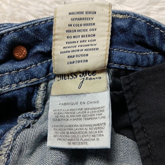 Miss Me Embellished Boot Cut Denim Jeans Women's 28. Leather Tag/ Pockets. Blue. - Picture 6 of 16